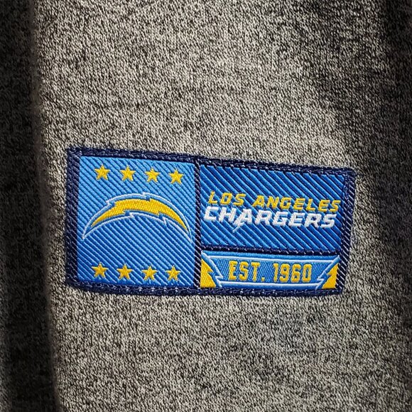 NFL Team Los Angeles Chargers French Terry Sweatshirt Top Varsity Sporty Marled - Picture 3 of 7